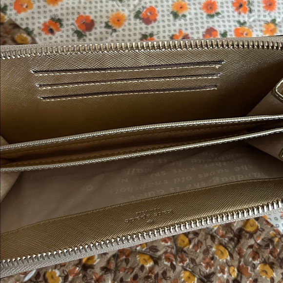 Kate Spade Metallic Gold Wallet/Clutch - Picture 7 of 15